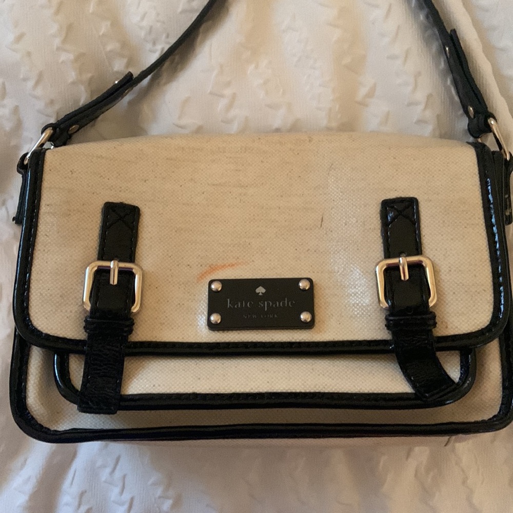 Kate Spade Black and Cream Crossbody Bag